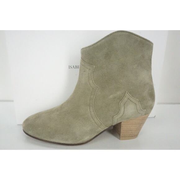 Isabel Marant Étoile Dicker Suede Ankle Booties Heels  NIB western - Picture 1 of 10